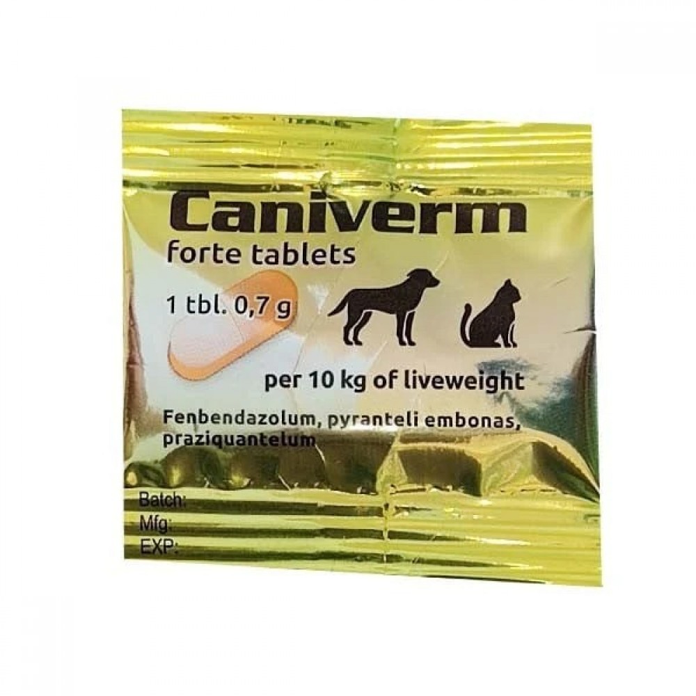 Deparazitare interna pentru caini si pisici, Caniverm 0,7 g, 1